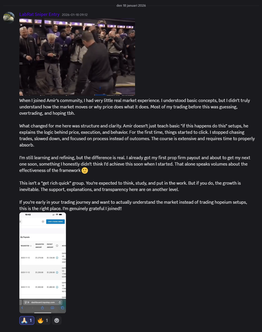 Long form member testimonial about the poxisFX mentorship