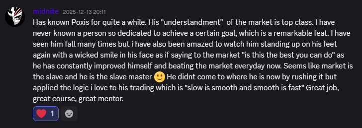 Testimonial from midnite about top class market understanding